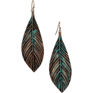 Handmade Boho Leaf Earrings